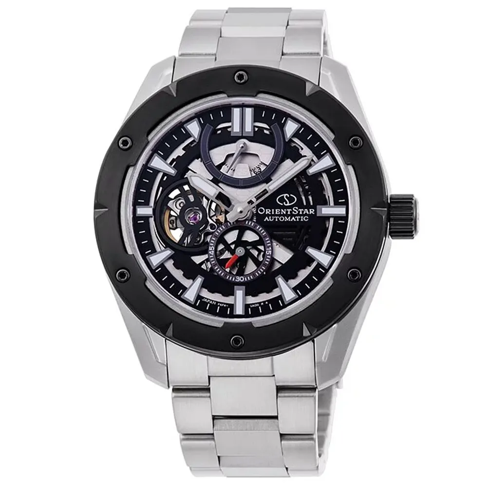 【ORIENT】  RE-AV0A03B《東方之星50小時動力儲存顯示 鏤空機械錶》43mm/藍寶石鏡面/黑【第一鐘錶】 歷史價格詳細信息