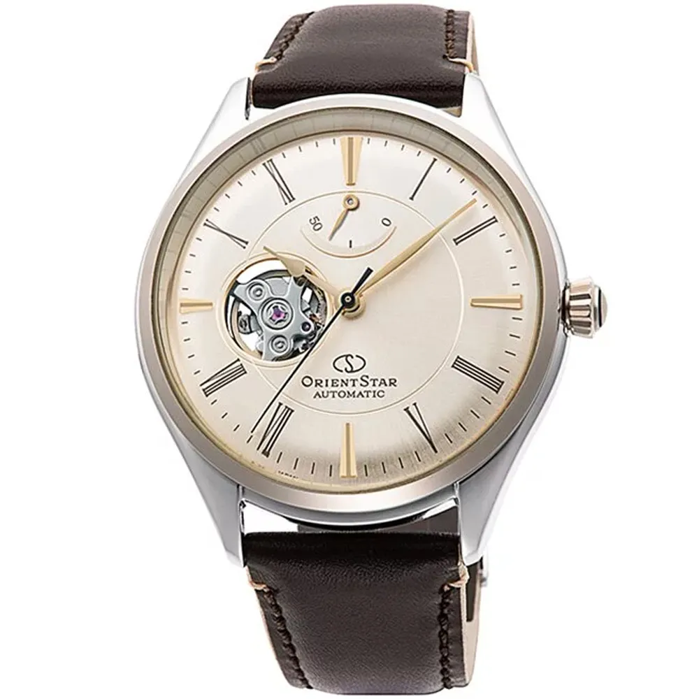 ORIENT STAR 東方之星 OPEN HEART系列 鏤空機械錶 皮帶款 RE-AV0006Y 咖啡色 - 41.0mm 歷史價格詳細信息