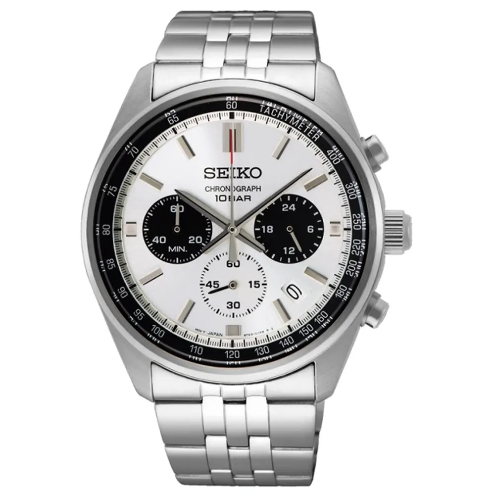 SEIKO 精工 CS系列 三眼計時輪胎紋錶盤設計男腕錶-黑面 膠帶43mm(SSB446P1/8T63-00Y0C) 歷史價格詳細信息