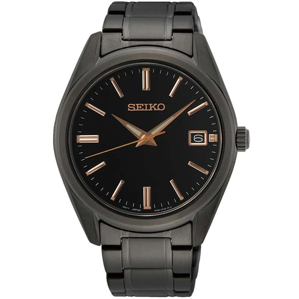 【SEIKO】精工 SUR511P1 藍寶石鏡面 日期顯示 鋼錶帶男錶 6N52-00A0SD 黑/玫瑰金 40.2mm 歷史價格詳細信息