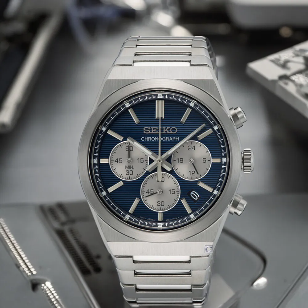 SEIKO 精工錶 CS系列 決戰終點線 計時 腕錶-SSB445P1/8T63-00Y0B 男錶 藍色 鋼錶 手錶 歷史價格詳細信息