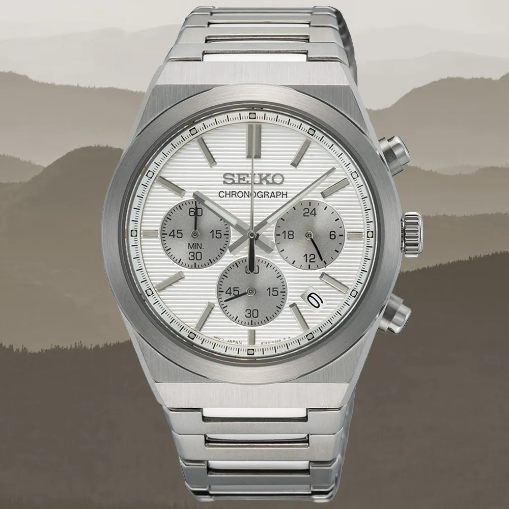 SEIKO 精工 CS系列 三眼計時腕錶 (8T63-00T0B / SSB407P1) 歷史價格詳細信息