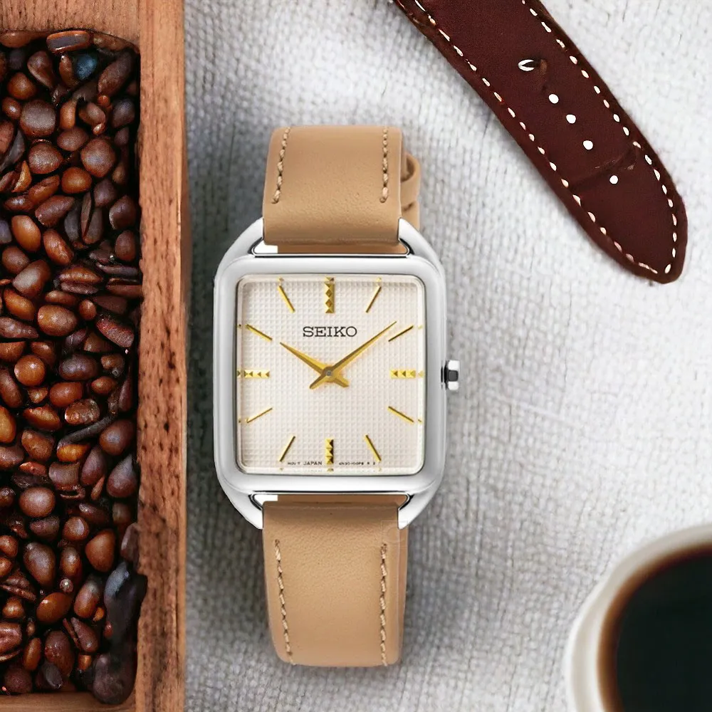 SEIKO 精工 SWR069P1手錶 羅馬時標 米白面 藍寶石鏡面 鋼帶 女錶 【錶飾精品】 歷史價格詳細信息