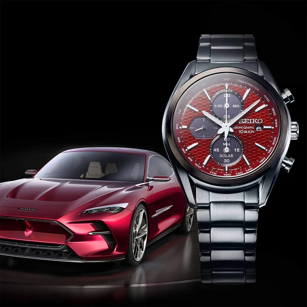 SEIKO 精工 喬治亞羅設計三眼計時太陽能腕錶-40.5mm_SK040 SSC803P1/V176-0BH0D 歷史價格詳細信息