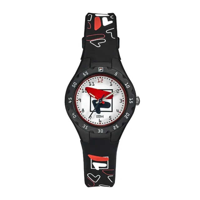 【FILA 斐樂】塗鴉LOGO兒童腕錶-少女粉/38-204-006 歷史價格詳細信息