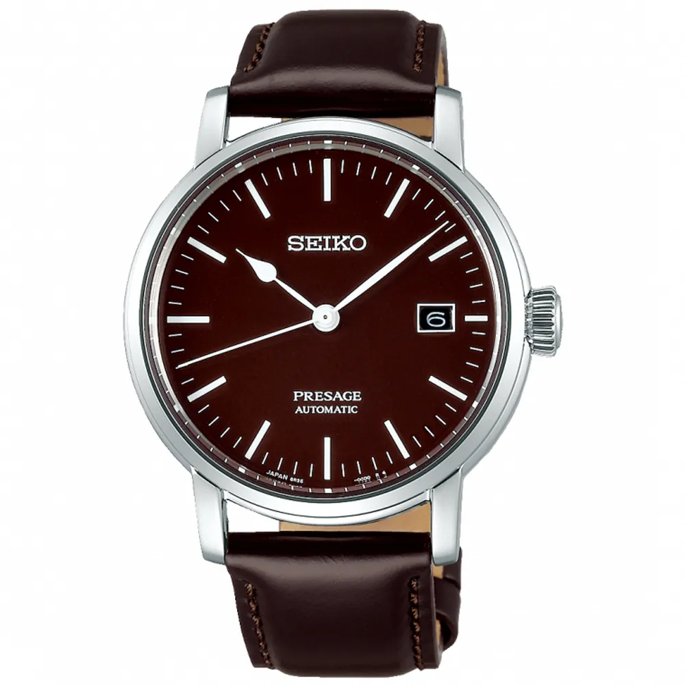 SEIKO PRESAGE 琺瑯工藝機械錶-紅棕/40mm 6R35-00F0B(SPB115J1) 歷史價格詳細信息