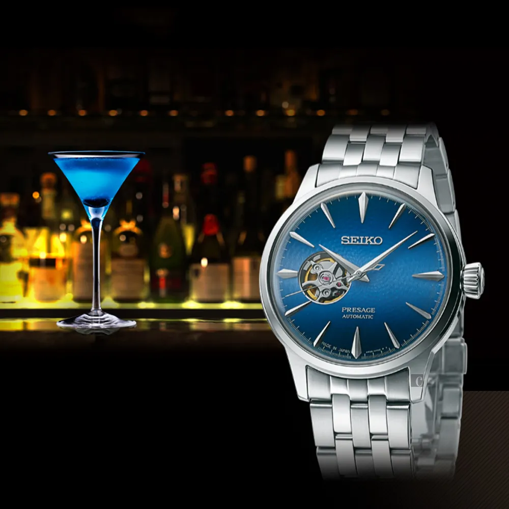 SEIKO SSA439J1《調酒師系列開芯機械錶 100%日本製》41mm/箱型弧型鏡面/藍【第一鐘錶眼鏡】 歷史價格詳細信息