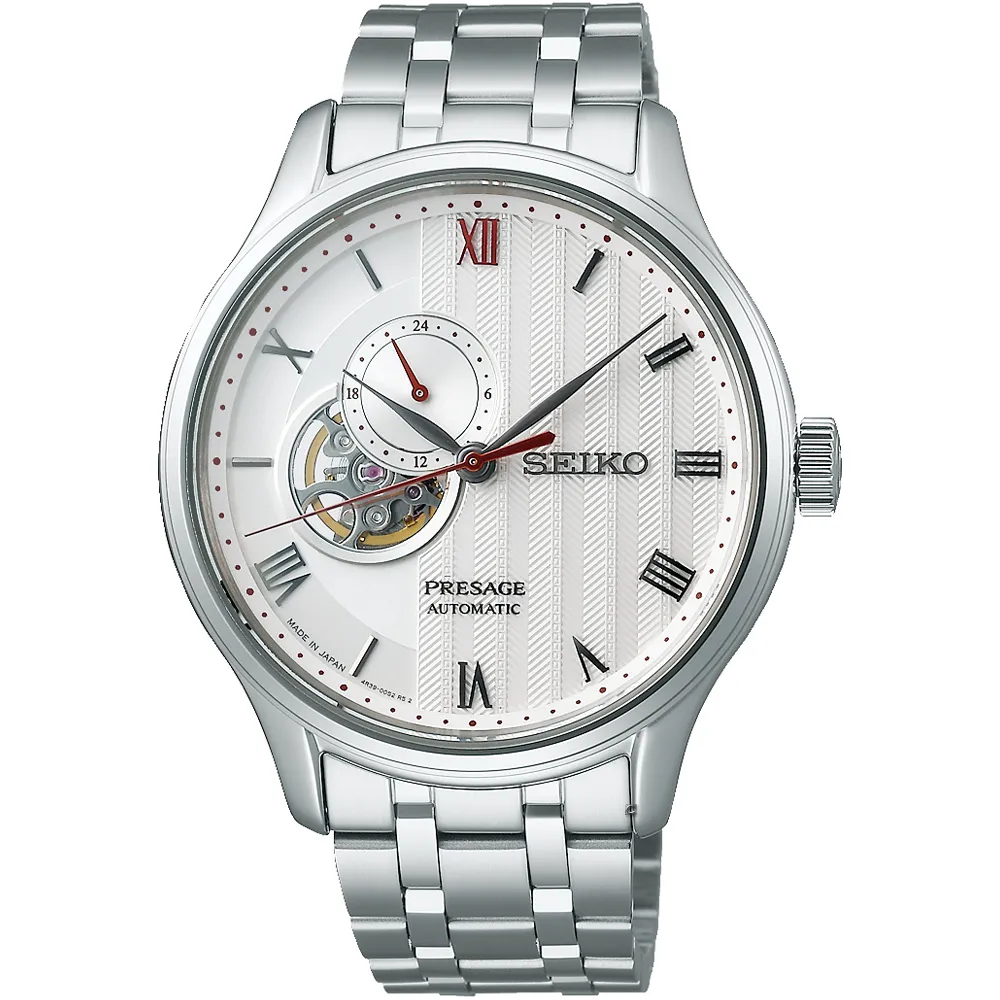 SEIKO 精工 / 4R39-00M0KS.SSA272J1 / Presage都會紳士機械不鏽鋼腕錶 銀x金框 39mm 歷史價格詳細信息