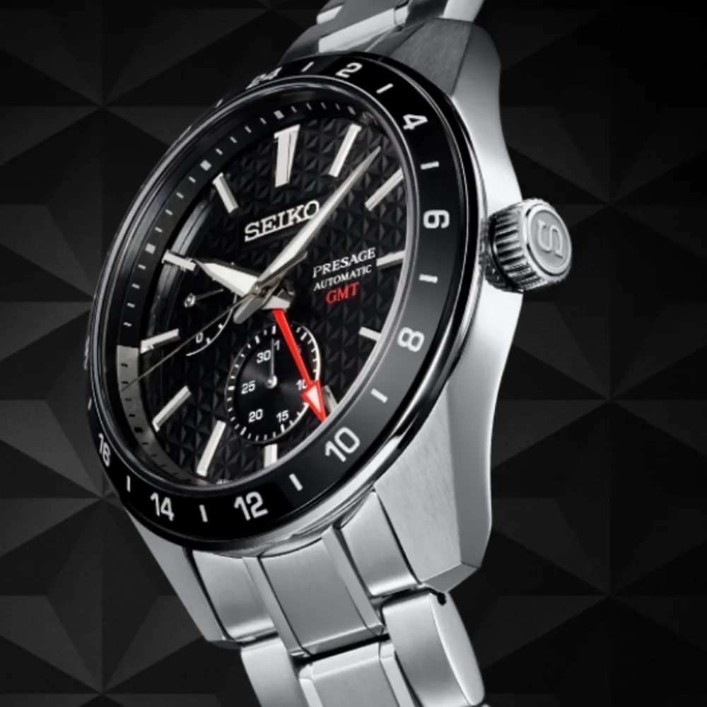 SEIKO精工 PRESAGE系列 新銳系列 麻葉圖騰 胡粉色 GMT機械腕錶 42.2mm (6R64-00G0S/SPB273J1) 歷史價格詳細信息
