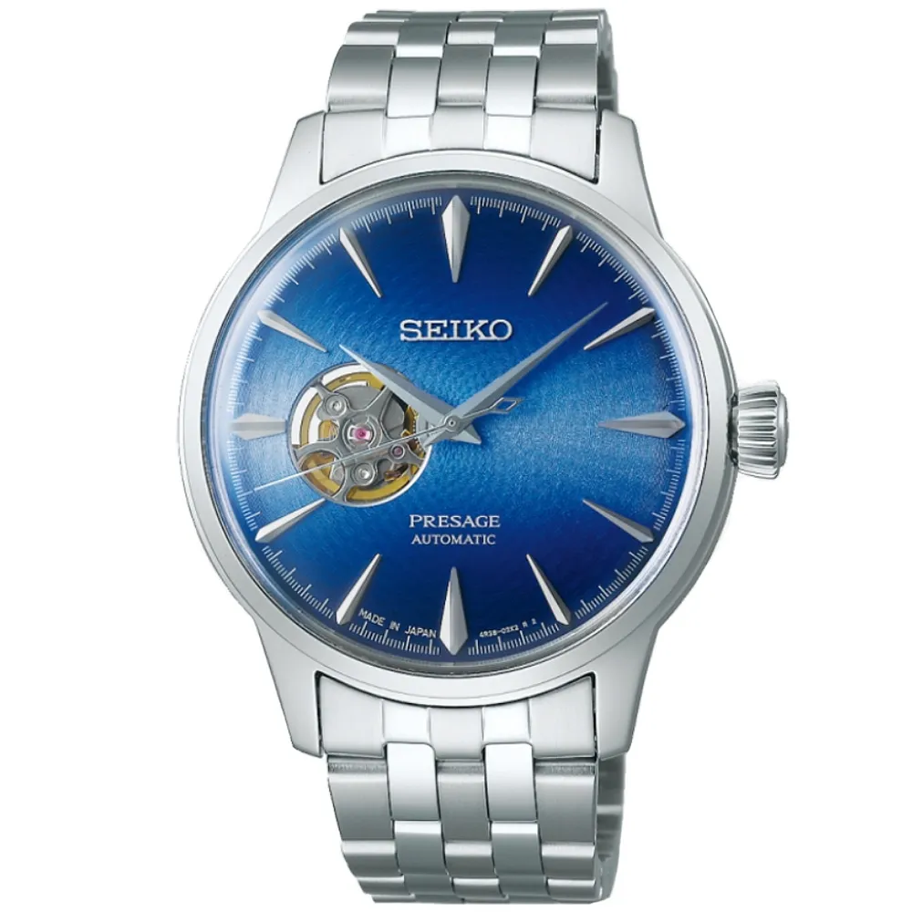 SEIKO SSA439J1《調酒師系列開芯機械錶 100%日本製》41mm/箱型弧型鏡面/藍【第一鐘錶眼鏡】 歷史價格詳細信息