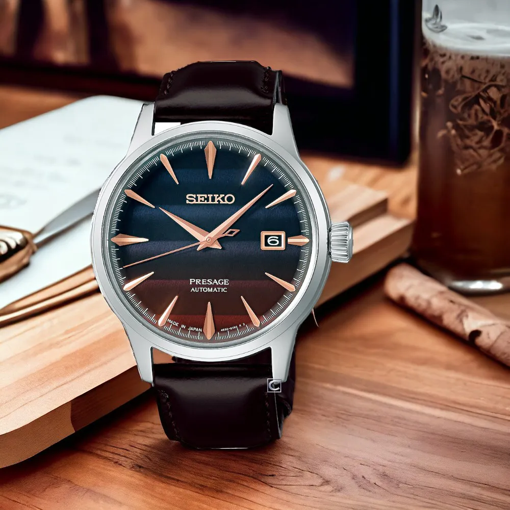 SEIKO 精工Presage 雞尾酒系列 動力儲存機械錶(藍/40.5mm) 4R57-00E0A SSA347J1 歷史價格詳細信息