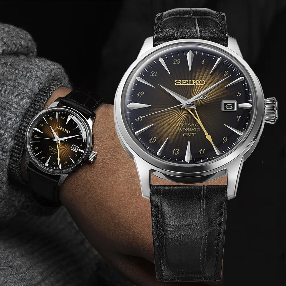 SEIKO 精工 PRESAGE 調酒師系列GMT機械錶/淺藍X銀/40.5mm (4R34-00J0B/SSK037J1) 歷史價格詳細信息