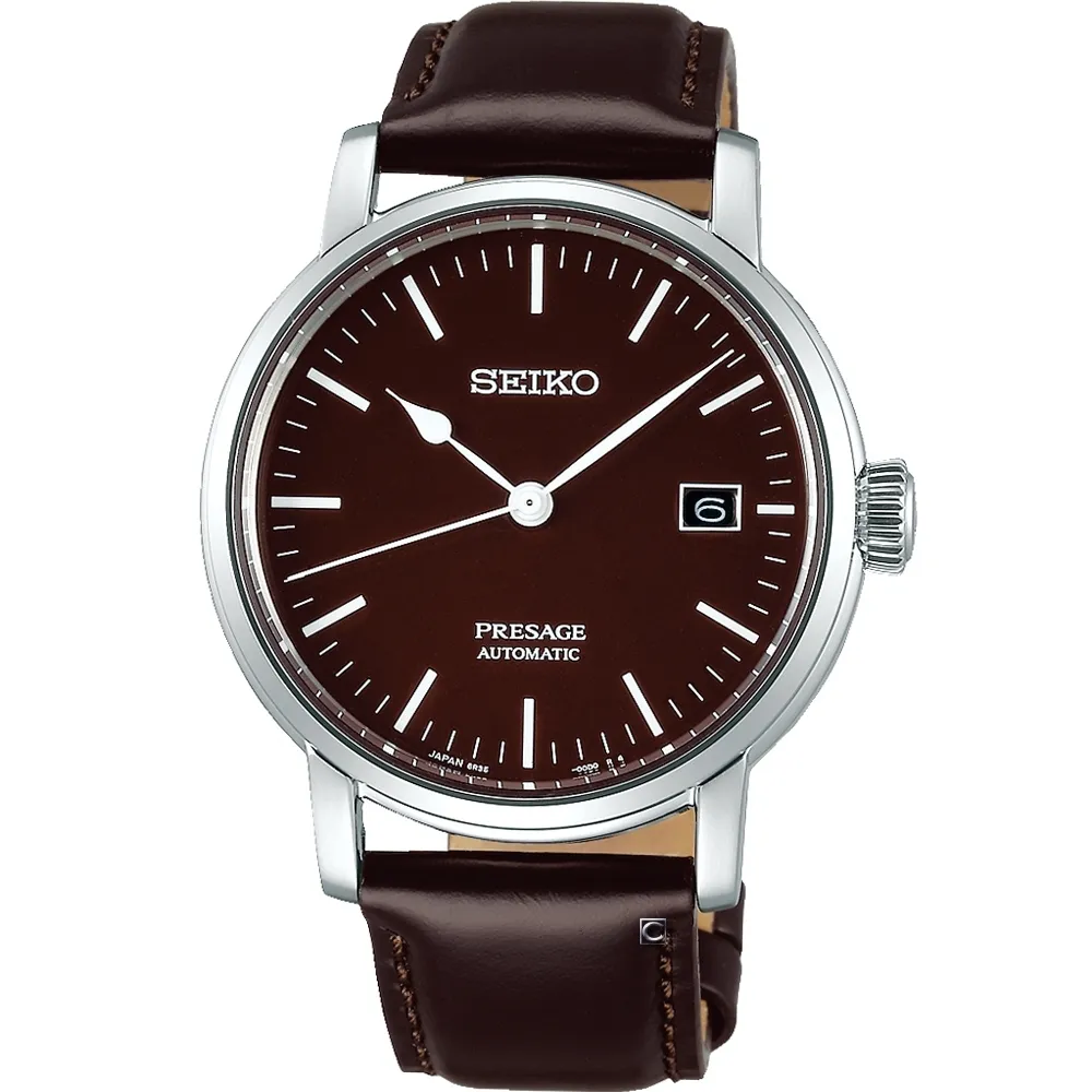 SEIKO PRESAGE 琺瑯工藝機械錶-紅棕/40mm 6R35-00F0B(SPB115J1) 歷史價格詳細信息