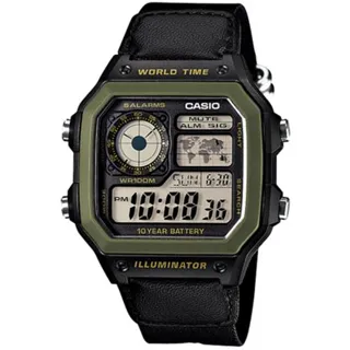 【CASIO 卡西歐】休閒簡約雙顯運動樹脂腕錶/黑x黃指針(AEQ-120W-9A) 歷史價格詳細信息