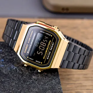 【CASIO】卡西歐 復古金錶 A168WEGB-1B 黑金  A168WEGB  台灣卡西歐保固一年 歷史價格詳細信息