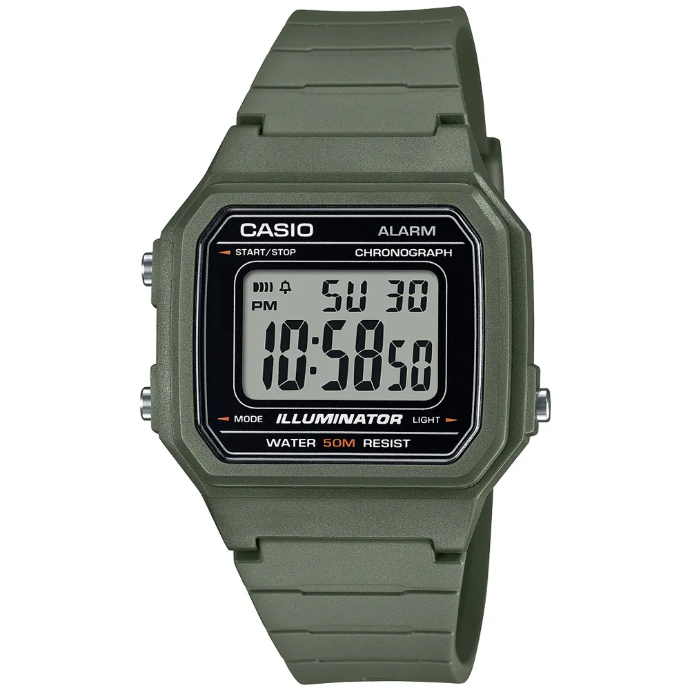 【CASIO 卡西歐】方形數位電子錶(W-218H) 歷史價格詳細信息