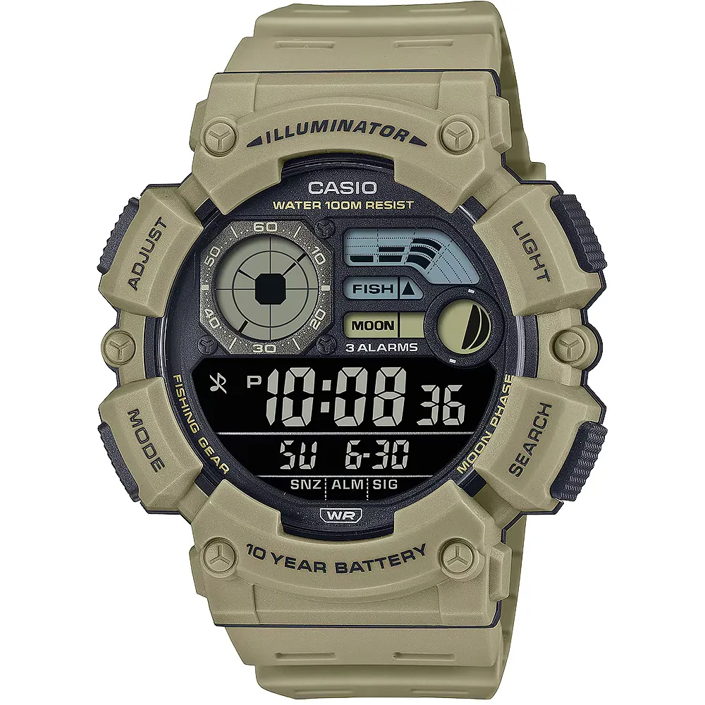 卡西歐 CASIO / WS-1500H-5A / 數位系列 (附錶盒) / 10年電池壽命大尺寸螢幕 [ 官方直營 ] 歷史價格詳細信息