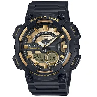 【CASIO】世界時間雙顯錶-黑X古銅刻度(AEQ-110W-1B) 歷史價格詳細信息