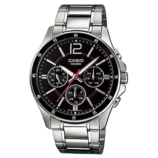 【CASIO】卡西歐不鏽鋼三眼手錶 MTP-1374D-2A 防水50米 台灣卡西歐保固一年 歷史價格詳細信息