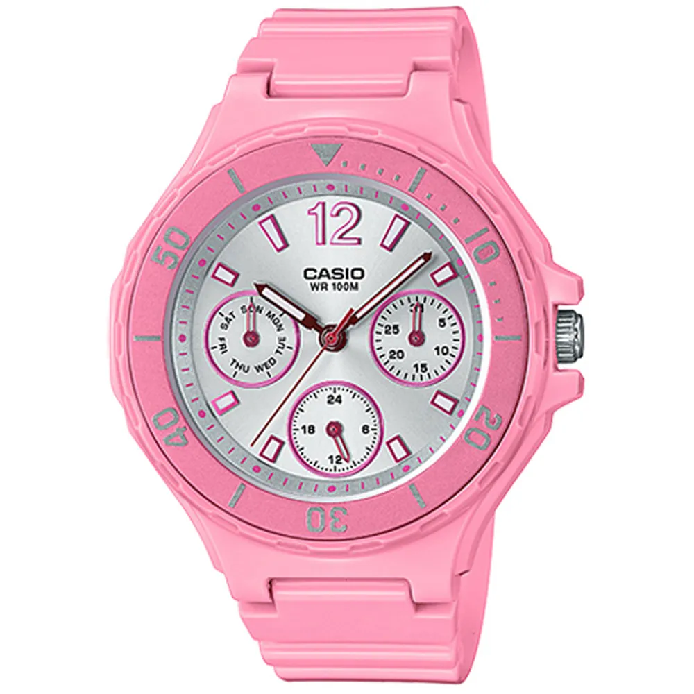 CASIO 卡西歐 格紋迷你女錶-粉x白 LRW-200H-4C 歷史價格詳細信息