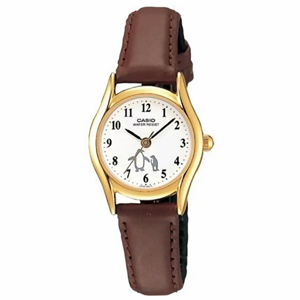 CASIO 卡西歐 LTP-1094Q 時尚簡約文青小巧錶面金框皮帶手錶 歷史價格詳細信息