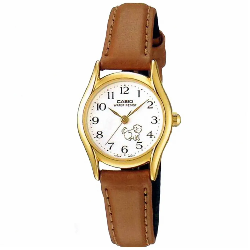 CASIO 卡西歐 LTP-1094Q 時尚簡約文青小巧錶面金框皮帶手錶 歷史價格詳細信息