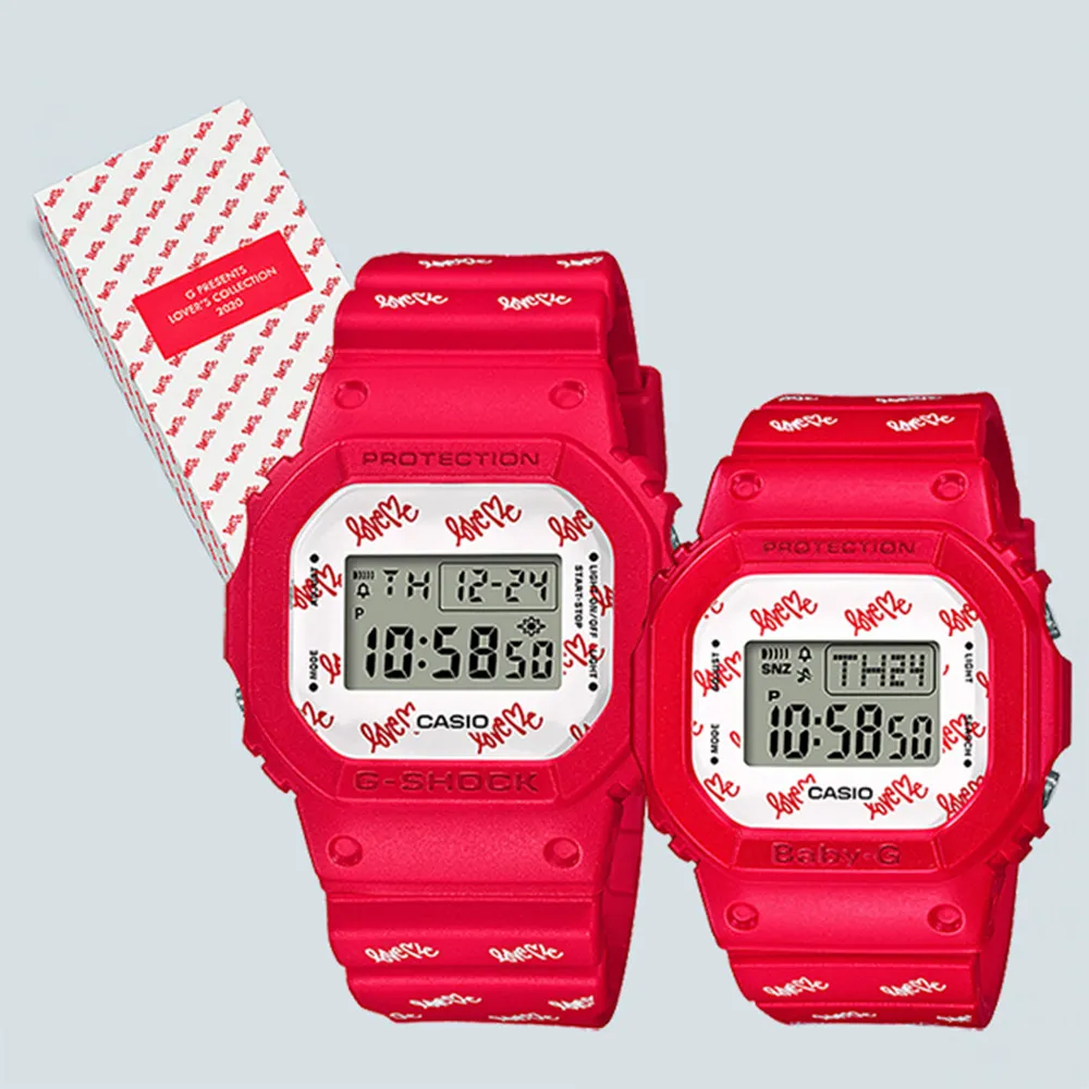【CASIO】 LOV-20B-4 / G-SHOCK & BABY-G 限量天使與惡魔 情人對錶/紅 歷史價格詳細信息
