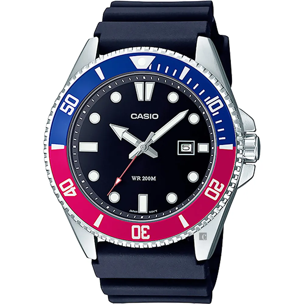 CASIO 新槍魚 MDV-107-1A3 潛水錶-紅藍槍魚+IP黑鋼帶 歷史價格詳細信息