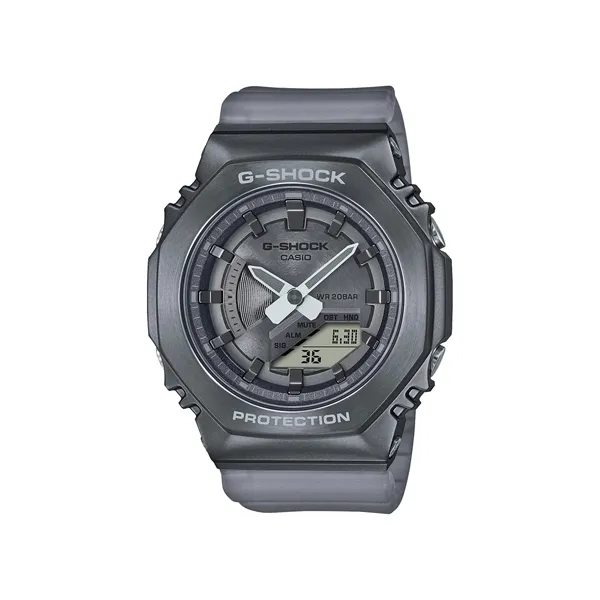 【CASIO 卡西歐】G-SHOCK 八角金屬錶殼 雙顯手錶-灰x綠_GM-2100B-3A_44.4mm 歷史價格詳細信息