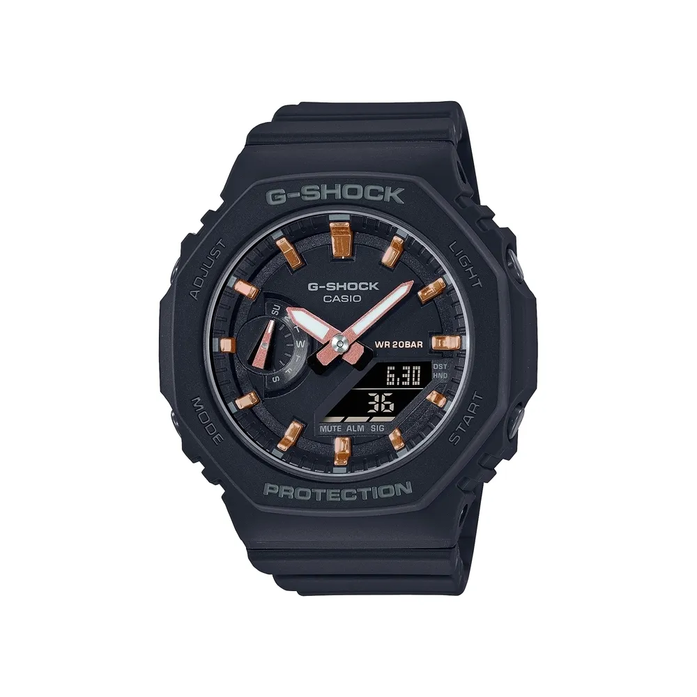 【CASIO 卡西歐】G-SHOCK 簡約金屬質感電子錶(玫瑰金x黑 GM-S5600PG-1) 歷史價格詳細信息