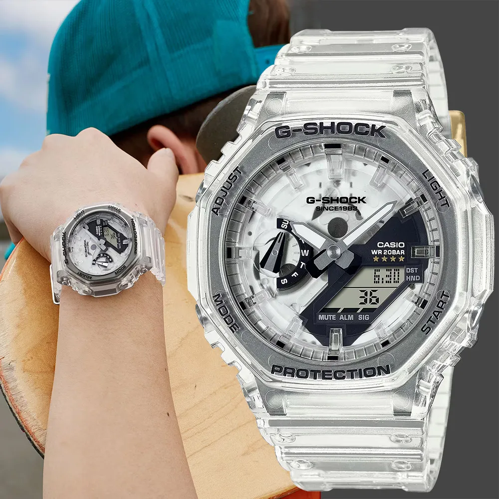 【CASIO 卡西歐】G-SHOCK 透明動感耐衝擊運動雙顯橡膠腕錶/黑(GA-700SK-1ADR) 歷史價格詳細信息