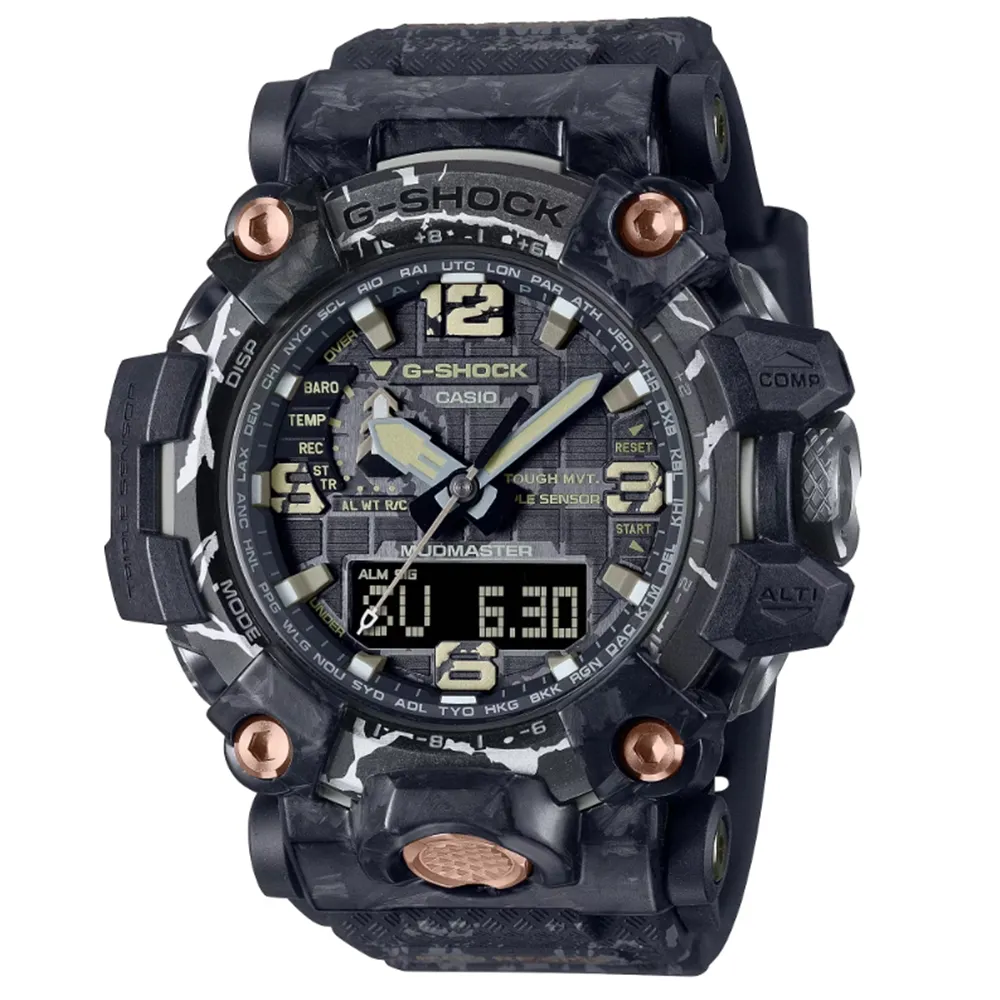 【CASIO】G-SHOCK MUDMASTER 極限冒險碳纖維四重感應器藍芽計步雙顯錶-極致黑GG-B100-1B 歷史價格詳細信息