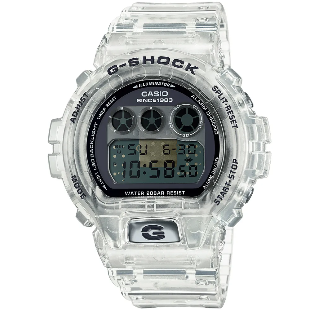 CASIO 卡西歐 G-SHOCK 40周年透明限量版透視機芯手錶 DW-6940RX-7 歷史價格詳細信息