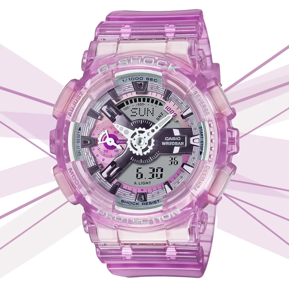 CASIO 卡西歐 G-SHOCK WOMEN 科幻虛擬世界 半透明雙顯錶-綠 GMA-S110VW-2A 歷史價格詳細信息