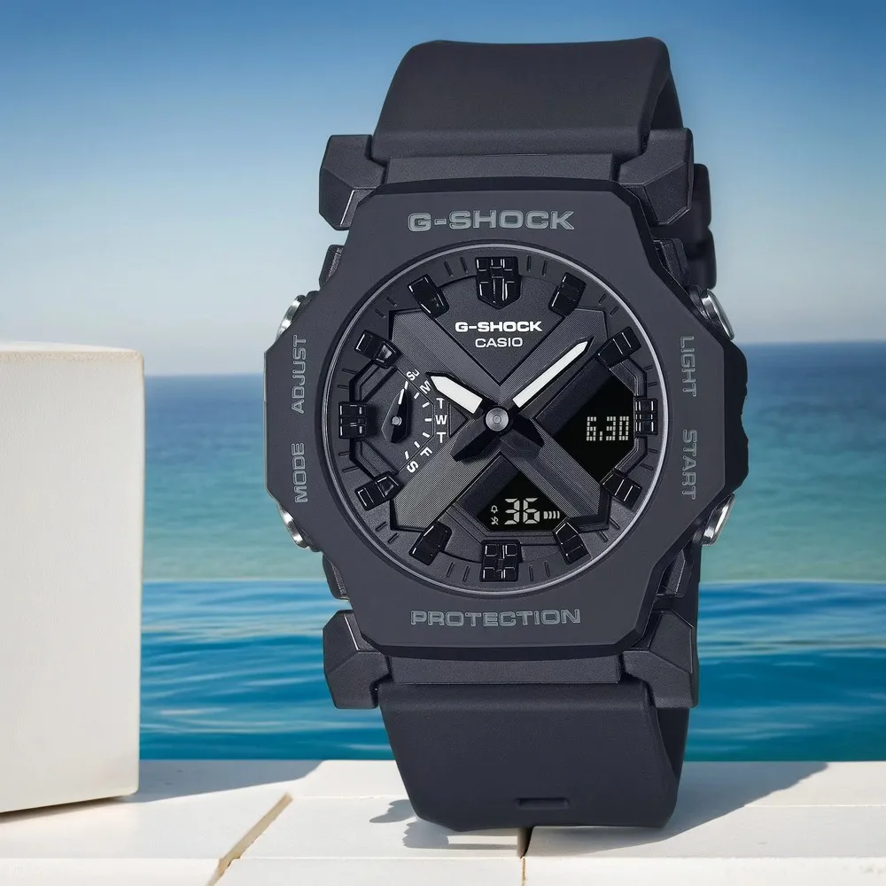 CASIO 卡西歐 G-SHOCK 極簡奢華 金屬色雙顯電子錶-黑X金 GM-S2100GB-1A 歷史價格詳細信息