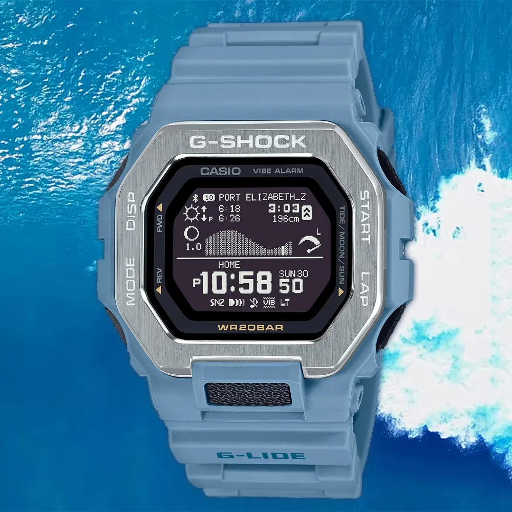 G-SHOCK CASIO 卡西歐衝浪專用潮汐6900系列多功能電子腕錶 型號： GLS-6900-2【神梭鐘錶】 歷史價格詳細信息