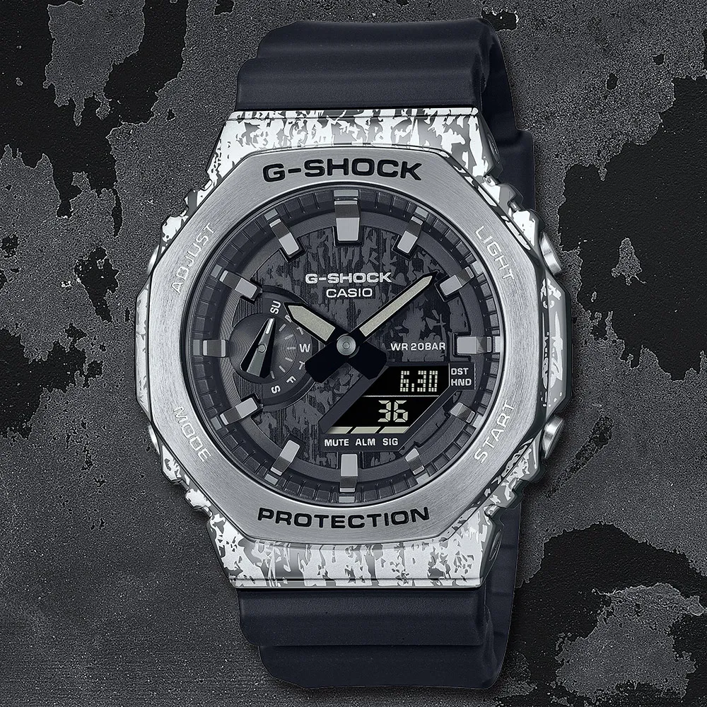 【CASIO G-SHOCK】銀河系列八角雙顯休閒運動腕錶-神秘紫/GM-2100MWG-1A/台灣總代理公司貨享一年保固 歷史價格詳細信息