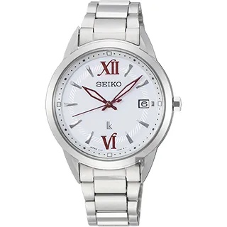SEIKO 精工 / V147-0CL0K.SUT392J1 / 限量款 LUKIA 太陽能 珍珠母貝 不鏽鋼手錶 銀白x鍍玫瑰金 34mm 歷史價格詳細信息
