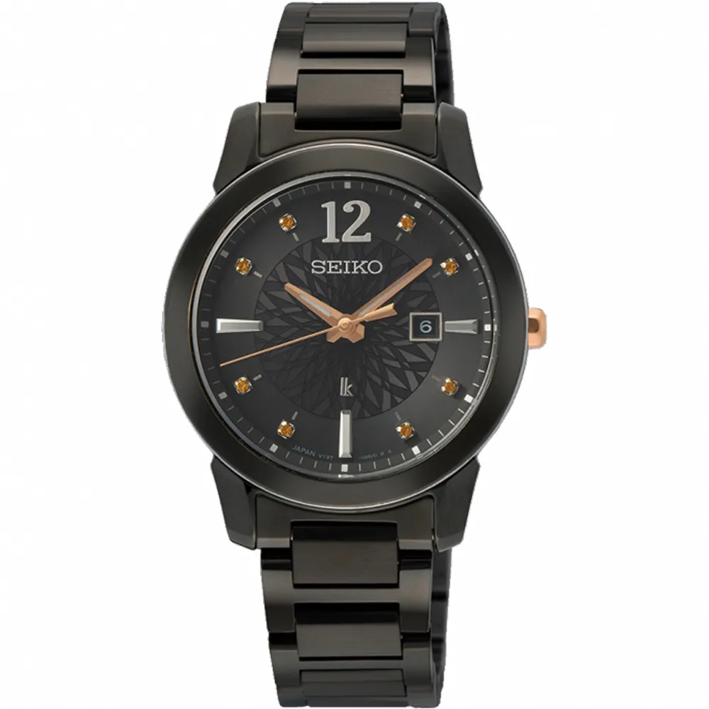 【SEIKO】精工 LUKIA SUT433J1 日期 藍寶石鏡面 太陽能 鋼錶帶女錶 V137-0DK0SD 黑 31mm 歷史價格詳細信息