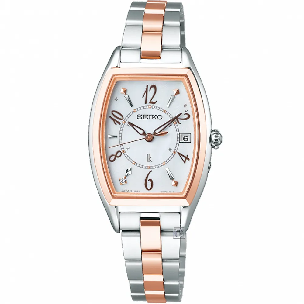 SEIKO 精工 LUKIA 鈦金屬太陽能電波女錶-24.6mm SSQW054J 1B32-0AJ0KS 歷史價格詳細信息