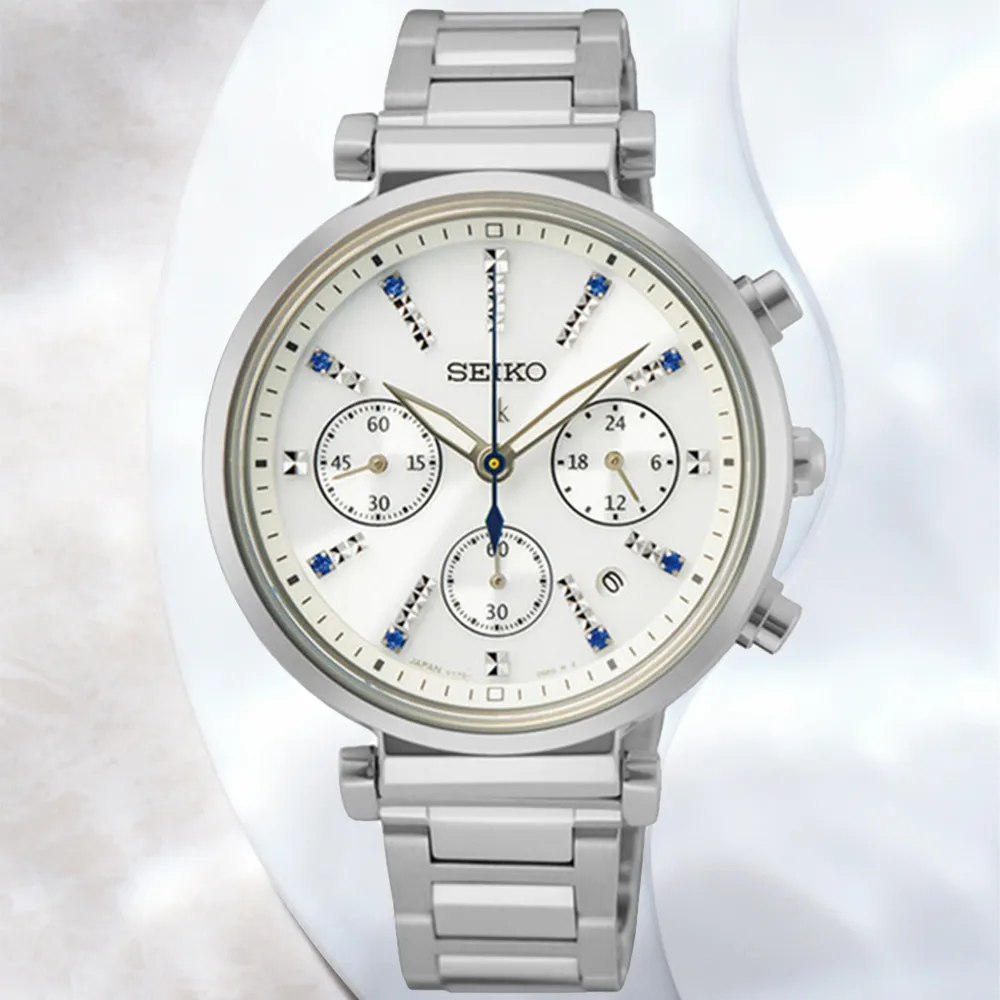 SEIKO 精工 Lukia系列 時尚金 珍珠母貝面 太陽能 計時腕錶 (SSC822J1/V175-0EX0G) 歷史價格詳細信息