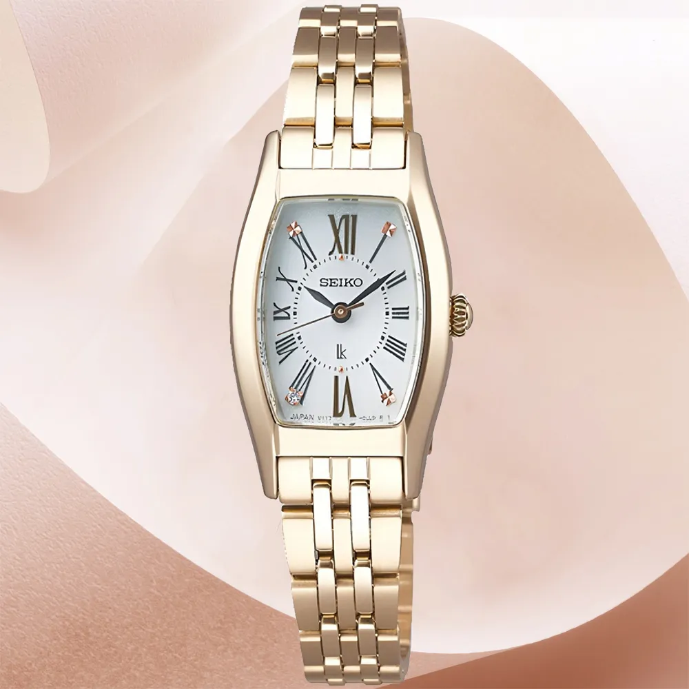 SEIKO 精工 Lukia系列 太陽能 酒桶型 時尚真鑽腕錶 19.8*25mm (V117-0EE0P/SUP440J1) 歷史價格詳細信息