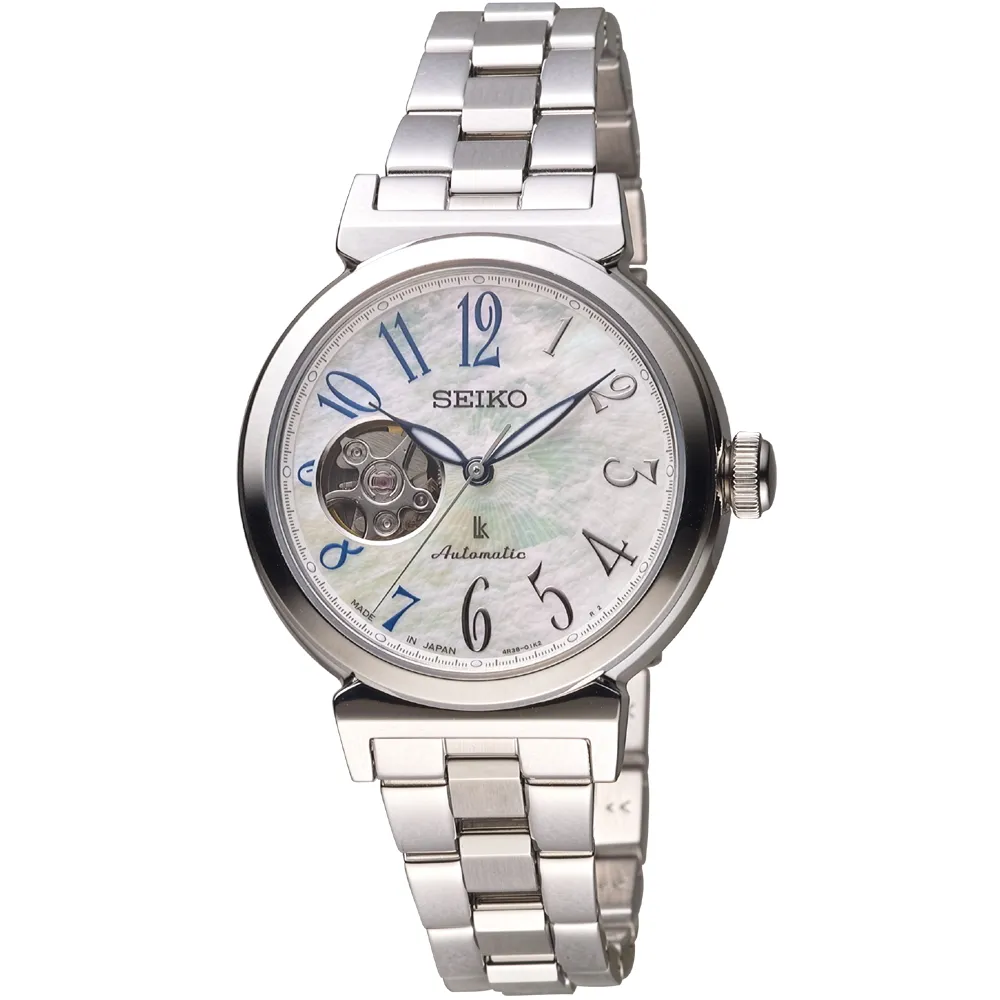 SEIKO 精工 / 4R38-01A0S.SSA859J1 / Presage 都會女伶機械不鏽鋼手錶 銀色 34mm 歷史價格詳細信息