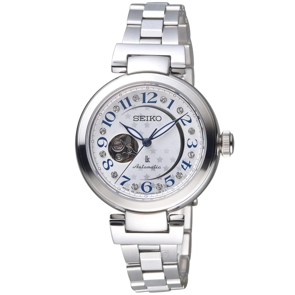 SEIKO 精工 / 4R38-01A0S.SSA859J1 / Presage 都會女伶機械不鏽鋼手錶 銀色 34mm 歷史價格詳細信息