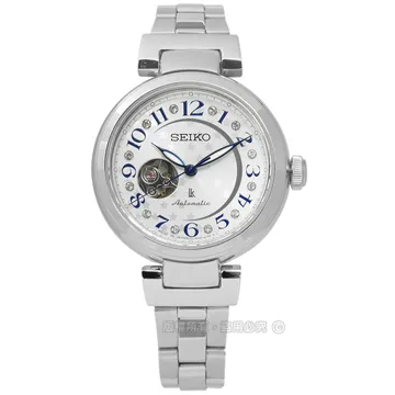 SEIKO 精工 / 4R38-01A0S.SSA859J1 / Presage 都會女伶機械不鏽鋼手錶 銀色 34mm 歷史價格詳細信息