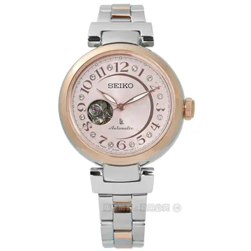 SEIKO 精工 / 4R38-01A0S.SSA859J1 / Presage 都會女伶機械不鏽鋼手錶 銀色 34mm 歷史價格詳細信息