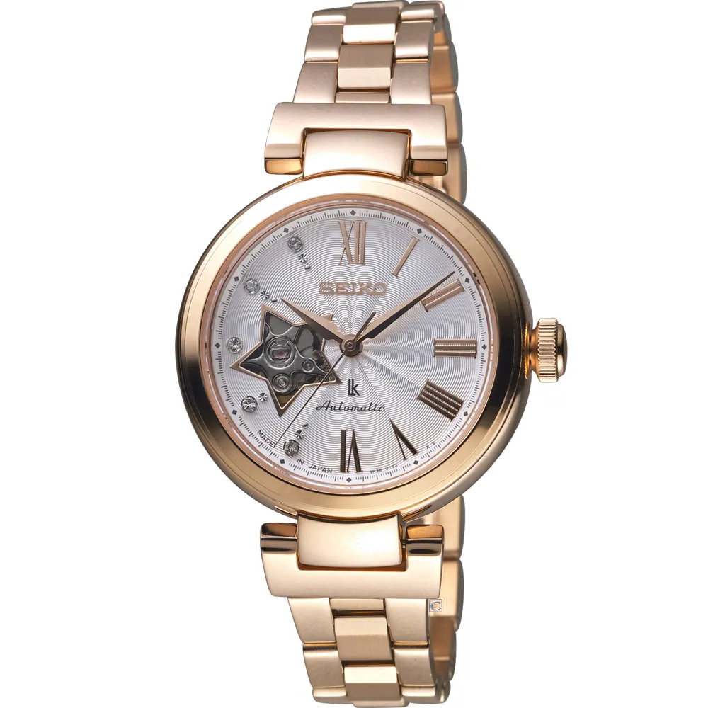 SEIKO 精工 / 4R38-01A0S.SSA859J1 / Presage 都會女伶機械不鏽鋼手錶 銀色 34mm 歷史價格詳細信息