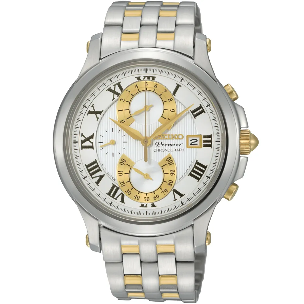 SEIKO Premier典藏人動電能腕錶/白面/7D48-0AR0S 歷史價格詳細信息