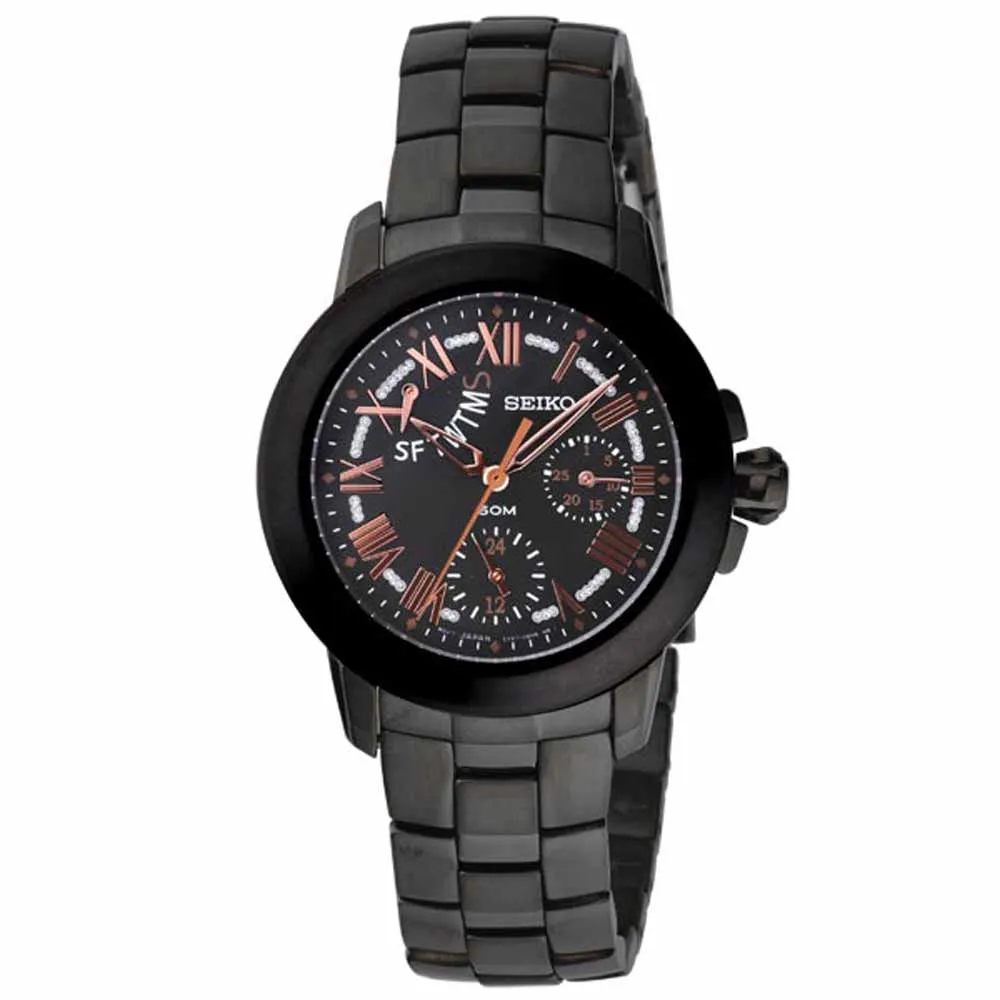 SEIKO criteria 日系魅力時尚腕錶-黑/銀(V14J-0BS0D ) 歷史價格詳細信息