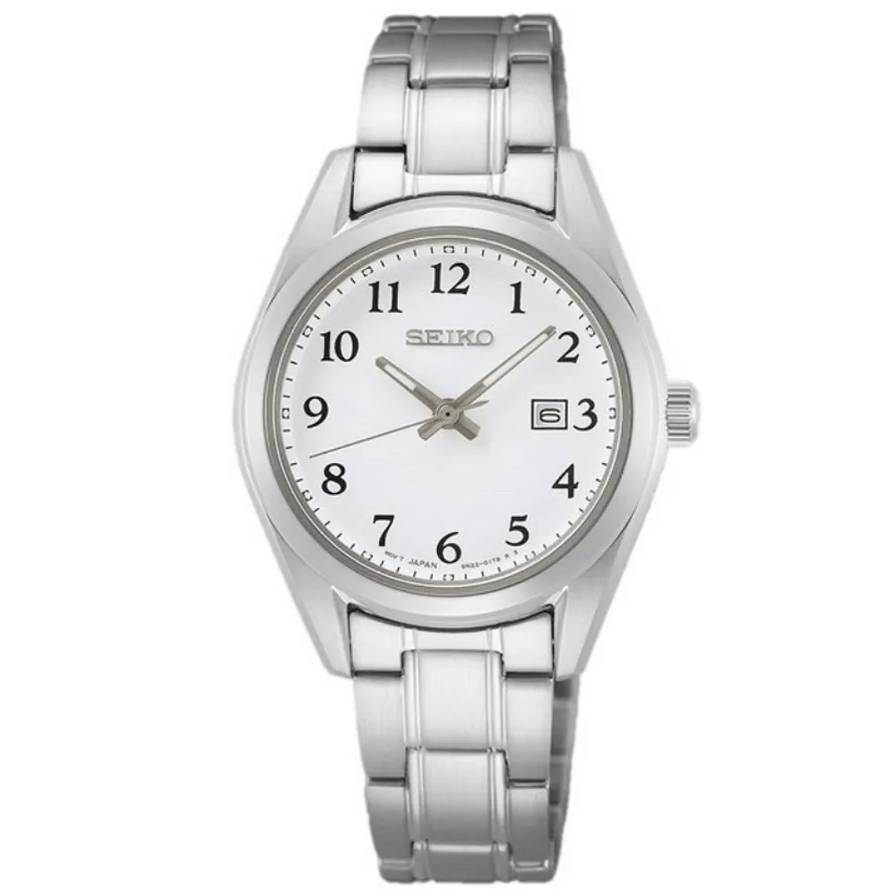【SEIKO】精工 SUR465P1 數字 日期顯示 藍寶石鏡面 鋼錶帶女錶 29.8mm 白/銀 6N22-00P0S 歷史價格詳細信息